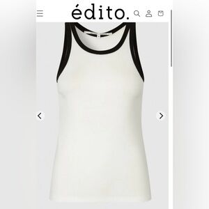 Second Female Women's Black and White Sleeveless Top